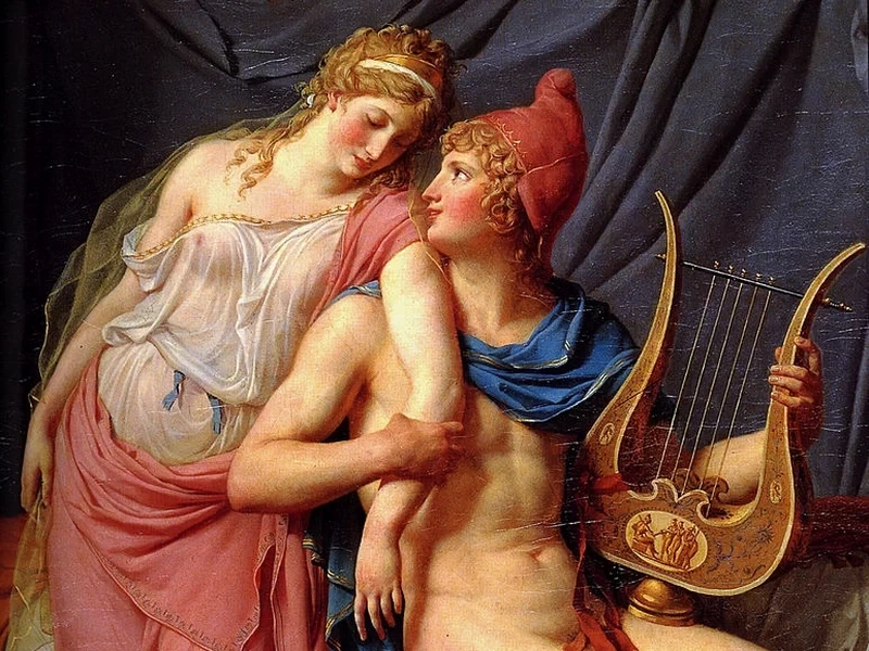 1748-Jacques-Louis David - Gli amori di Paride ed Elena - Musée du Louvre, Paris - dettaglio